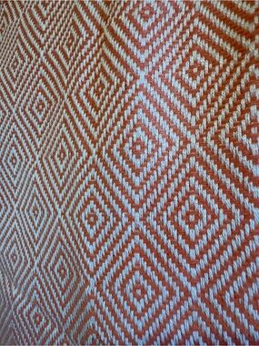 SIX Turkish Beach Towels 36” x 70” - Woven Diamond Pattern - Coral and Cream